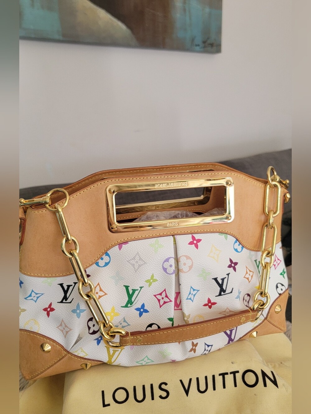 Authentic Vintage,Louis Vuitton,Multicolore Monogram Judy MM,Women Shoulder Bag.